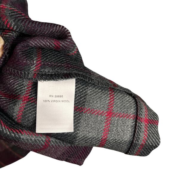 Pendleton Plaid Button Front Shirt Jacket Womens Size L Purple Grey special wool - Picture 8 of 12